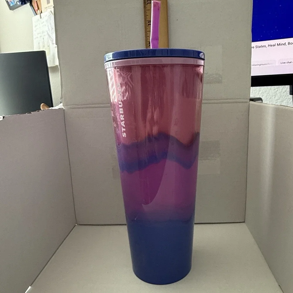 Starbucks Dining Starbucks 2021 Color Wave‎ Tumbler Pink Purple Blue